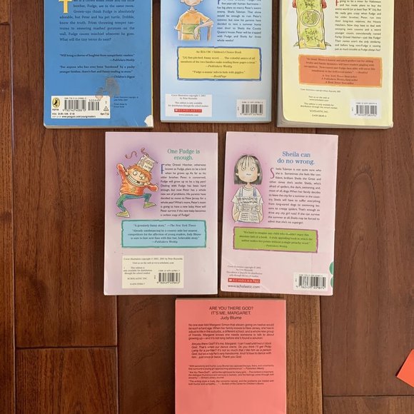 JUDY BLUME COMPLETE FUDGE SERIES 1-5 Fourth Double Shelia Super Fudge-a-mania - Picture 11 of 12